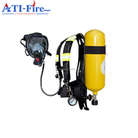 ATI-FIRE Alat Pernapasan Mandiri (SCBA) Pemadam Kebakaran Berkualitas Tinggi Bersertifikasi EN137 CE, Tabung Baja 6L 300Bar, Masker Penuh