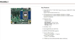 Placa base de servidor usada Rev 2,0 EPYC 7F72 7F52 7F32 7H12 7742 7702 7702P 7662 7642 7542 7552 CPU procesador 8 * DDR4 RAM - Product Image 3