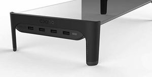 Support d'écran en aluminium avec 4 ports de charge USB, rehausseur d'ordinateur portable, barre d'espace pour ordinateur portable, Macbook, iMac - Product Image 4