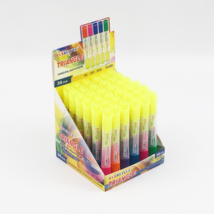 Ensemble de surligneurs double embout YS-820, pointe biseautée, effaçables, double couleur, marqueurs de papeterie de bureau, taille normale - Product Image 2