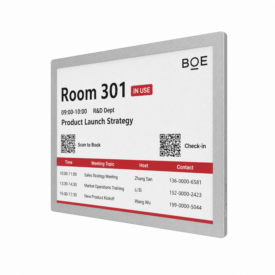 12.2 Inch Electronic Door Sign Tri Color Wireless No Wiring Large Size ...