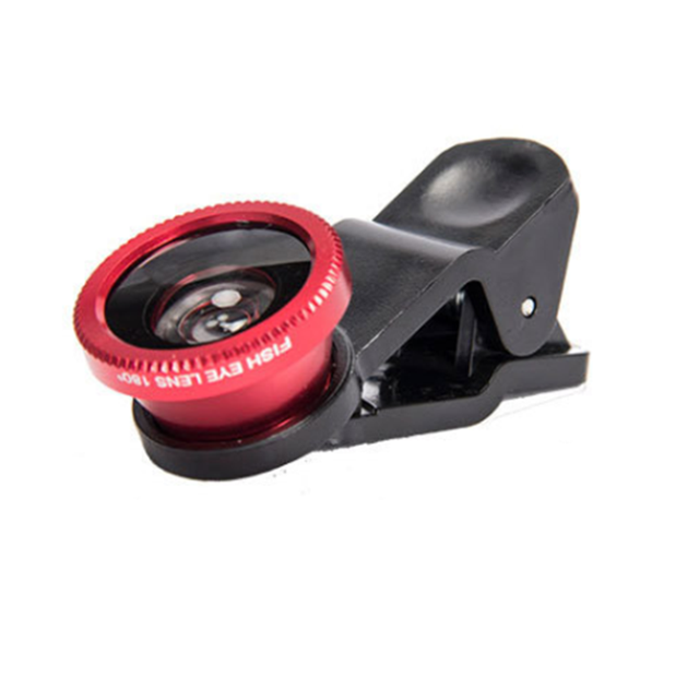 Fisheye Lens 3 in 1 Fisheye Wide-Angle Macro Camera Lens for General Smart Phone