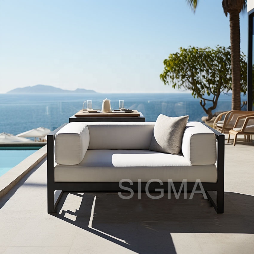 High quality all weather home patio garden furniture metal aluminum sofa set