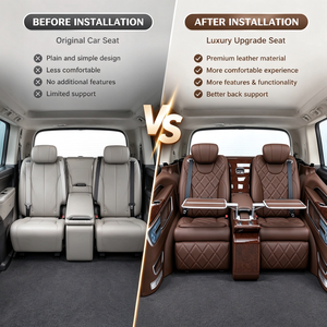 Sièges de voiture en cuir PU de luxe sur mesure, fabriqués directement en usine, avec fibre de carbone, pour Mercedes-Benz Vito V-Class, modification de l'intérieur du véhicule - Product Image 4
