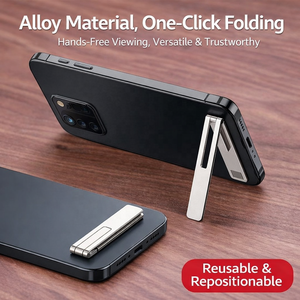 Soporte Adhesivo Ultrafino Plegable para Teléfono Móvil, Soporte <span class=keywords><strong>de</strong></span> Escritorio <span class=keywords><strong>de</strong></span> Aleación Metálica, Soporte Universal para Teléfono Celular - Product Image 3