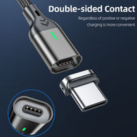 Câble de charge magnétique USB 3-en-1 en gros, charge rapide 3A, câbles de données tressés en nylon en vrac pour smartphones iOS et Android