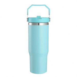 Wholesale 30oz <b>Tumbler</b> Stainless Steel <b>Cups</b> Flip <b>Straw</b> Sublimation Water Bottle Vacuum Insulated Blank Sublimation <b>Tumbler</b> - Product Image 2
