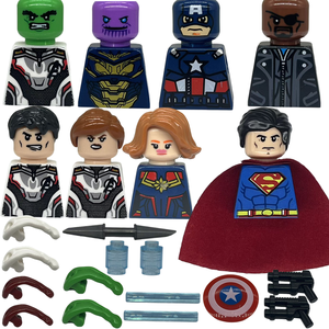 Figuras de Acción de Superhéroes Personalizables, Bloques de Construcción Micro, <span class=keywords><strong>Flash</strong></span>, Spiderman, Deadpool, Mini Figuras de Ladrillos de Diamante, Juguetes - Product Image 1