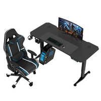 Meja Komputer AOR ESPORT Aluminium Elektrik, Dapat Diperpanjang dan Disesuaikan Ketinggiannya - Meja Kantor Komersial Modern, Mudah Dipasang, Berbahan Logam