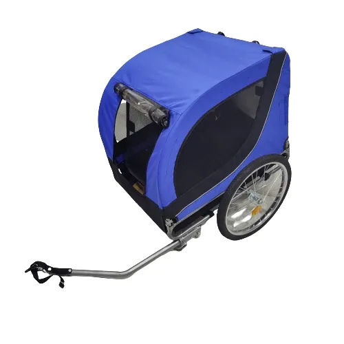 High Quality Bicycle Trailer 16"big Wheel Bicycle Cargo Trailer Double Color Orange And Gray Bike Trailer For Pet