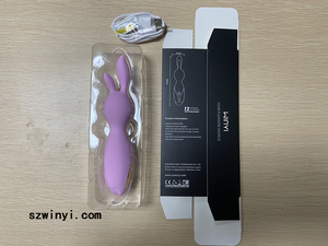 Winyi, vibrador de clítoris de orejas de conejo de silicona resistente al agua recargable con vibrador de conejo sexual Gspot para producto adulto - Product Image 2