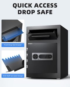 Caja <span class=keywords><strong>de</strong></span> Seguridad con Ranura para Depósitos, Caja Fuerte para Negocios, Oficina y Hogar, Caja para Efectivo y Documentos - Product Image 2