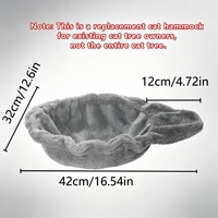 Arbre à chat multi-niveaux avec sac de rangement pour chat et alternative au hamac - Pochette de rangement pour chat peu encombrante