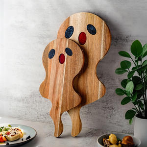Planche à découper en bois d'acacia avec motif fantôme pour décoration d'Halloween, planche de service en résine, planche à charcuterie et à <span class=keywords><strong>fromage</strong></span> pour la cuisine - Product Image 1