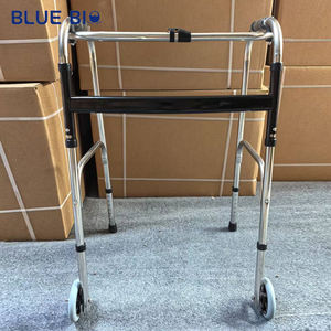 مشاية طبية خفيفة الوزن قابلة للطي للمسنين مصنوعة من سبائك الألومنيوم مع عجلات أمامية للمساعدة في المشي في المنزل - Product Image 4