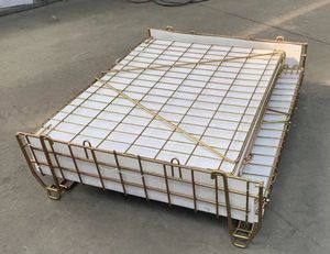 Dây lưới container thép mạ kẽm lưu trữ container Euro Pallet lồng với Phanh bánh hiển thị lồng cho siêu thị - Product Image 3