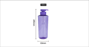 Màu Tím 500Ml Sang Trọng Mỹ Phẩm <span class=keywords><strong>Container</strong></span> Có Thể Được Bơm Lại Vòng Nhựa Chai Dầu Gội Đầu 16Oz Cho Kem Dưỡng Da Điều Hòa Bao Bì - Product Image 6