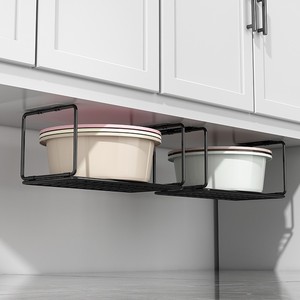 DS2390 Under Pantry Storage Shelf Rack Hanging Bathroom Washbasin Organizer Under Shelf Storage Cabinet Hanging Basket Organizer