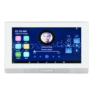 8 Channels PW7825 Blue-tooth WI-FI Wall Amplifier With Android 5.1 System 7 Inch Touch Screen For Background Music