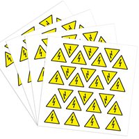 Étiquettes d'avertissement triangulaires à haute tension réfléchissantes de danger d'approvisionnement d'usine