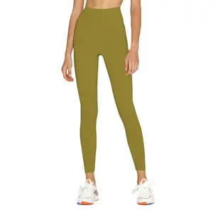 2024 suppliers custom logo high waist for women yoga pants sports fitness high waisted workout soft polyester yoga leggings