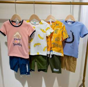 Ensemble de vêtements pour enfants en coton de haute qualité, neuf, vente en gros, lot de vêtements d'été pour enfants, Chine, en vrac - Product Image 1