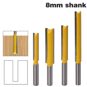 OEM özelleştirilmiş 8MM Shank uzun freze kesicisi Set düz yönlendirici Bit ahşap oyma marangoz ağaç İşleme 8MM kesme çapı - Product Image 6