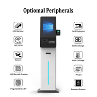 Vente en gros Kiosque d'enregistrement automatique à écran tactile 24 "pour le hall de l'hôtel avec lecteur de passeport Scanner RFID