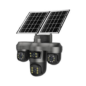 Cámara de Vigilancia Exterior AoV con Energía Solar, 4 Lentes, Visión Nocturna a Todo Color, Almacenamiento en la Nube, Intercomunicador de Voz, Seguimiento Automático - Product Image 1