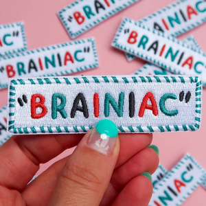 Brainiac 100% pieno ricamo Patch di ferro personalizzato su Patch ricamate - Product Image 1