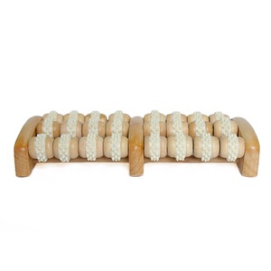 Dual Foot Massage Wooden Roller For Relax Relieve Plantar Fasciitis Stress Heel - Product Image 2