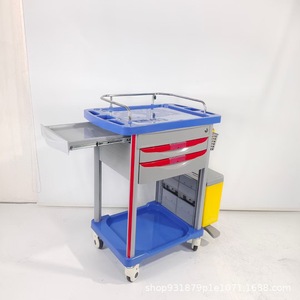 Medical <b>Storage</b> <b>Cart</b> Stainless Steel Rectangle Multifunctional With Drawers And Wheels For Hospital Use - Product Image 3