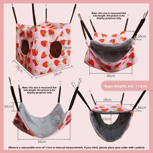 Pour <span class=keywords><strong>Amazon</strong></span> quatre pièces ensemble de hamac pour animaux de compagnie pour petits animaux pour planeurs de sucre Chipmunks-printemps été solide <span class=keywords><strong>lit</strong></span> de cochon d'inde suspendu - Product Image 2