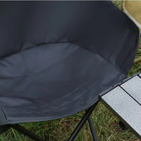 Chaise pliante portable à dossier bas avec poche latérale pour le camping, la pêche, la plage, les pique-niques et les loisirs en plein air