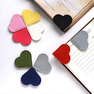 Colorful PU Leather Corner <b>Bookmarks</b> Simple Page Clip Keeper Book Mark Cute Page Corner <b>Bookmark</b> for Reading Lovers Teacher <b>Gift</b> - Product Image 4