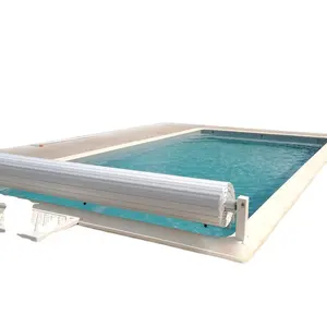 모터가있는 워터 크라운 자동 수영장 커버 상업용 럭셔리 저렴한 수영장 PC 커버 필름