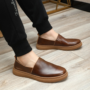 Mocassini da <span class=keywords><strong>Uomo</strong></span> in Pelle di Vacchetta Morbida a Strato Singolo Molto Comodi, Nuovi Slip-on Traspiranti Estivi 2026 - Product Image 5