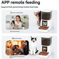 Comedero Automático Inteligente para Perros y Gatos de 5L con Dispensador de Comida Sólida, Control por Aplicación, Temporizador y Registro de Voz con Cámara