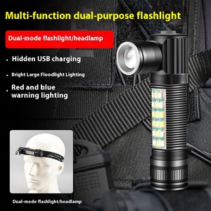 Nhỏ gọn ngoài trời cắm trại Đèn pha đôi USB Sạc ánh sáng mạnh mẽ cho đêm câu cá cưỡi cưỡi không thấm nước góc đèn pin - Product Image 5