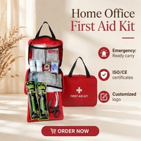 Trousse de premiers secours personnalisée avec logo, trousse de premiers secours d'extérieur, fournitures médicales d'urgence et formation pour la voiture, la maison et le bureau