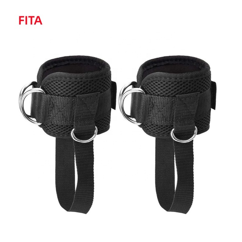 Correia de pé para porta do dragon, armação para porta com quatro anéis de treinamento, fitness de neoprene, para máquinas de cabos