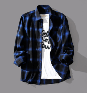 2024 Fall and <strong>Winter</strong> Classic Plaid <strong>Shirt</strong> Men's Flannel <strong>Shirt</strong> Long Sleeve Casual Menswear - Product Image 3