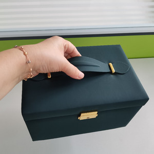 กล่องใส่เครื่องประดับหนังทำมือ กล่องใส่เครื่องสำอาง กล่องบรรจุภัณฑ์ กล่องโชว์เครื่องประดับ - Product Image 2