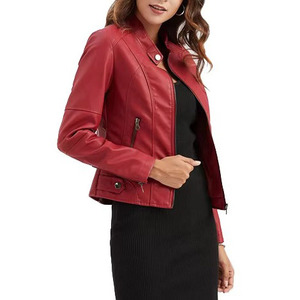 Veste en cuir de serpent pour femme, doublée polaire, imperméable, coupe-vent, respirante, séchage rapide, écologique, couleur unie, coupe ajustée - Product Image 4
