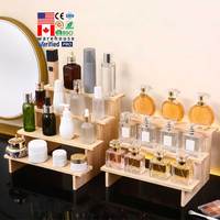 Présentoir en bois moderne et minimaliste sur mesure, ensemble de 3 marches pour comptoir, idéal pour flacons de parfum et de fragrance