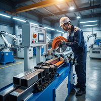 CNC Automatische Kreissäge 315mm mit Drehkopf für 45° und 90° Schnitte – Schneidemaschine für Stahlrohre, Aluminium-Rund- und Vierkantrohre sowie Profile