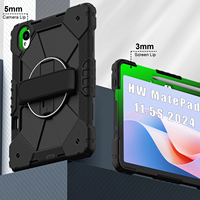 Étui de protection pour Huawei MatePad 11.5s 2024 2025 avec support rotatif à 360°, dragonne, bandoulière, porte-stylet, bicolore OEM ODM