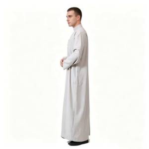 Vestido Abaya holgado de manga larga, de terciopelo lavado, con cuello redondo, antiestático, transpirable, cálido para el invierno. - Product Image 1