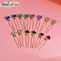 YouLaPan – accessoires de cheveux exquis pour femmes, ensemble d'épingles à cheveux de mariée avec diamants d'eau, faites à la main, pour banquet, danse, usage quotidien, YXA216
