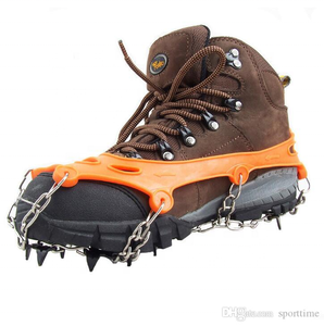 Griffes 12 dents <span class=keywords><strong>Crampons</strong></span> <span class=keywords><strong>chaussures</strong></span> antidérapantes couverture chaîne en acier inoxydable Ski extérieur glace neige randonnée escalade - Product Image 6